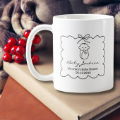 Neutrales Niedliches Baby & Bow Moderne Babydusche Kaffeetasse