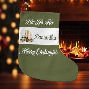 Neutrales nordisches Weihnachtsstrumpf-Design Großer Weihnachtsstrumpf