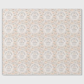 Neutrales Orange & Cream Little Pumpkin Baby Showe Geschenkpapier (Flach)
