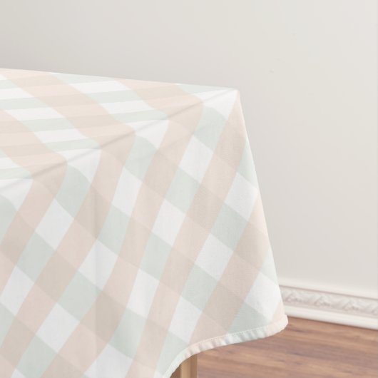 Neutrales Orange Green Gingham Muster Tischdecke (Beispiel)
