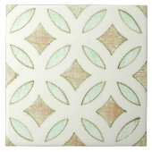 Neutrales ostasiatisches Blumenmuster Fliese (Vorderseite)