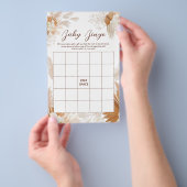 Neutrales Pampas Grass BINGO Baby Shower Game Flyer (Handgriff)
