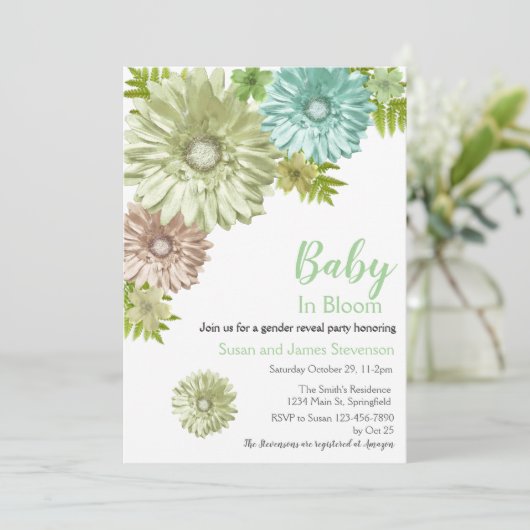 Neutrales Party des Geschlechts im Blut Einladung (Stehend Vorderseite)