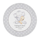 Neutrales Party des modernen Baby Elephant Baby Ge Schneidebrett (Vorderseite)