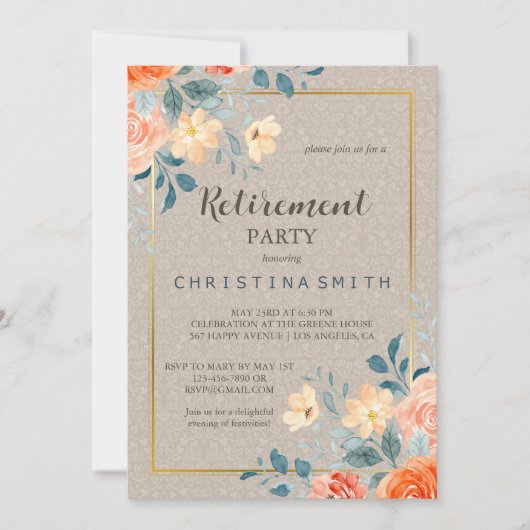 Neutrales Party für die Erdung von Wasserfarben Einladung (Vorderseite)