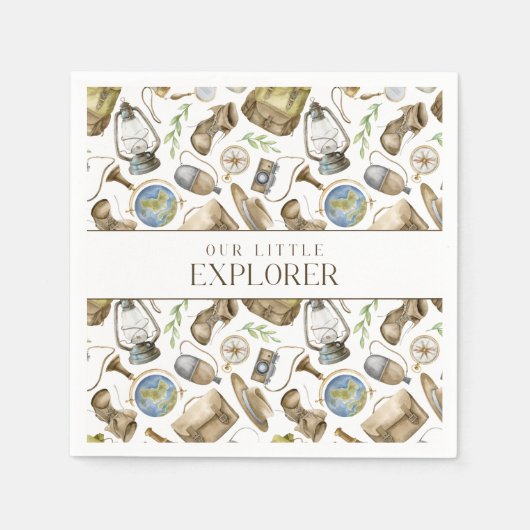 Neutrales Party für kleinen Explorer Serviette (Vorderseite)