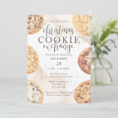 Neutrales Party für Weihnachtskochtausch Einladung (Stehend Vorderseite)