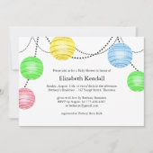 Neutrales Party Lantern Kinderdusche Einladung (Vorderseite)