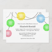 Neutrales Party Lantern Kinderdusche Einladung (Vorne/Hinten)