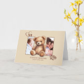 Neutrales Personalisiertes Baby-Foto Karte (Gelbe Blume)