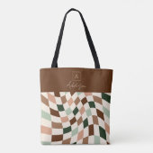 Neutrales Personalisiertes Monogramm der geschliff Tasche (Rückseite)