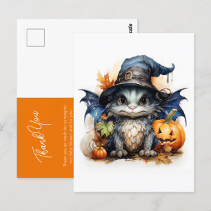 Neutrales Personalisiertes Watercolor-Baby-Dragon Postkarte
