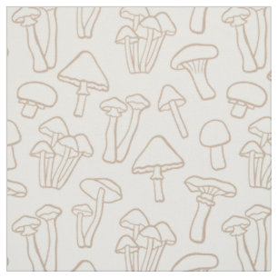 Neutrales Pilz-Wald-Waldpilz-Häuschen Stoff