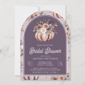 Neutrales Pumpkin Bläschen Lila Brautparty Einladung (Vorderseite)