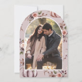 Neutrales Pumpkin Floral Dusty Rose Brautparty Einladung (Rückseite)