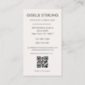 Neutrales QR Code Foto Modernes Visitenkarte (Rückseite)