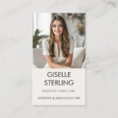 Neutrales QR Code Foto Modernes Visitenkarte (Vorderseite)