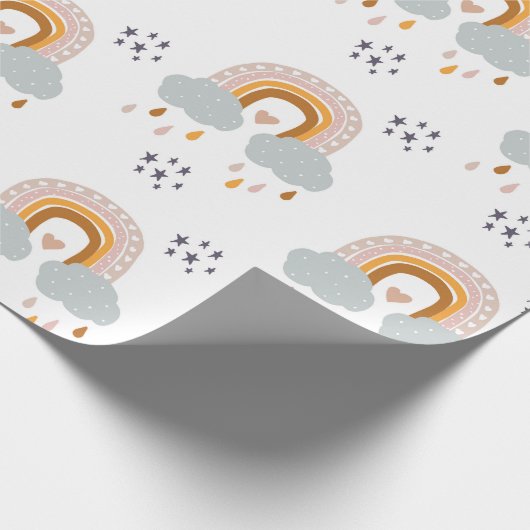 Neutrales Rainbow-Baby-Duschpapier Geschenkpapier (Ecke)