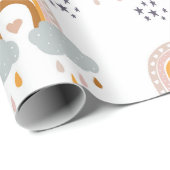 Neutrales Rainbow-Baby-Duschpapier Geschenkpapier (Rolleneckpunkt)