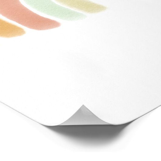 Neutrales Regenbogendruckposter Poster (Ecke)