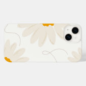 Neutrales Retro-Gänseblümchen-Blumenmuster Case-Mate iPhone Hülle (Rückseite (Horizontal))