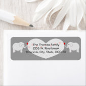 Neutrales Rückgabezeichen für zwei Elefanten (Insitu)