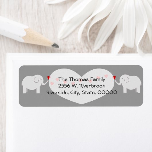 Neutrales Rückgabezeichen für zwei Elefanten (Insitu)