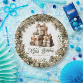 Neutrales rustikales erdfarbenes Gold präsentiert  Pappteller (Party)