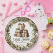 Neutrales rustikales erdfarbenes Gold präsentiert  Pappteller (Party)