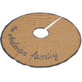 Neutrales Rustikales Gelb mit benutzerdefiniertem  Polyester Weihnachtsbaumdecke (Schrägansicht)