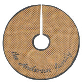 Neutrales Rustikales Gelb mit benutzerdefiniertem  Polyester Weihnachtsbaumdecke (Vorderseite)