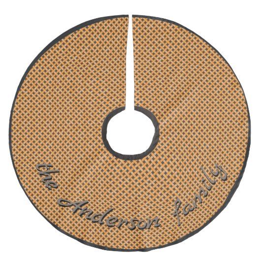 Neutrales Rustikales Gelb mit benutzerdefiniertem  Polyester Weihnachtsbaumdecke (Vorderseite)