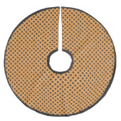 Neutrales Rustikales Korngelb auf Custom Brown Polyester Weihnachtsbaumdecke (Vorderseite)