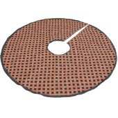 Neutrales Rustikales Wicker Orange auf Custom Brow Polyester Weihnachtsbaumdecke (Schrägansicht)