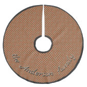 Neutrales Rustikales Wicker Orange mit benutzerdef Polyester Weihnachtsbaumdecke (Vorderseite)