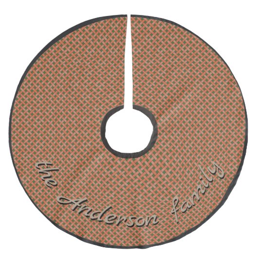 Neutrales Rustikales Wicker Orange mit benutzerdef Polyester Weihnachtsbaumdecke (Vorderseite)