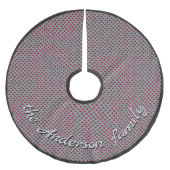 Neutrales Rustikales Wicker Silver mit benutzerdef Polyester Weihnachtsbaumdecke (Vorderseite)