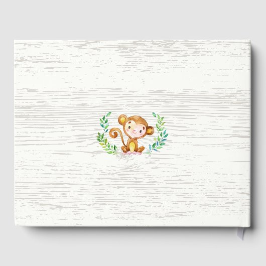 Neutrales Safari Jungle Baby Shower Gästebuch (Rückseite)