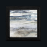 Neutrales Salzspray Erinnerungskiste<br><div class="desc">Neutrales Salzspray I von Victoria Borges. Blues und Grauen verbinden sich in einem Aquarellstil,  um malerische Hügel zu schaffen.</div>