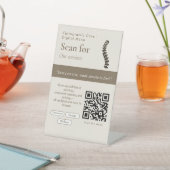 Neutrales Scan-Schild für Menü-QR-Code | Digitales Sockelschild (In SItu)