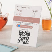Neutrales Scanne-bis-Tipp-QR-Code-Schild | Venmo-T Sockelschild (In Situ)