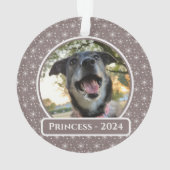 Neutrales Schneeflocken Foto Weihnachten Ornament (Rückseite)