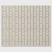 Neutrales Schneeflocken-Muster Geschenkpapier (Flach)