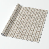 Neutrales Schneeflocken-Muster Geschenkpapier (Ungerollt)