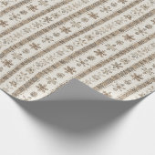 Neutrales Schneeflocken-Muster Geschenkpapier (Ecke)