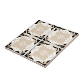 Neutrales Schwarz und Beige kompliziert Fliese (Seite)