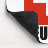 NEUTRALES (Schweizer Flagge) Mousepad (Ecke)