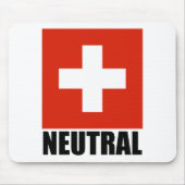 NEUTRALES (Schweizer Flagge) Mousepad (Vorne)