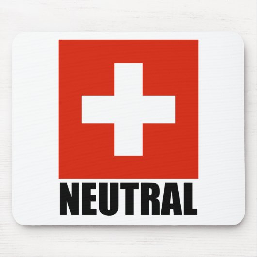 NEUTRALES (Schweizer Flagge) Mousepad (Vorne)
