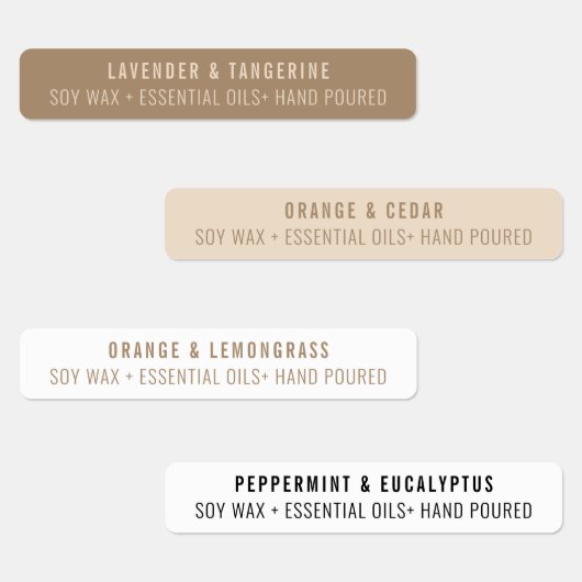 Neutrales Siegel mit verstopftem Kerzen Etiketten (Gruppe)